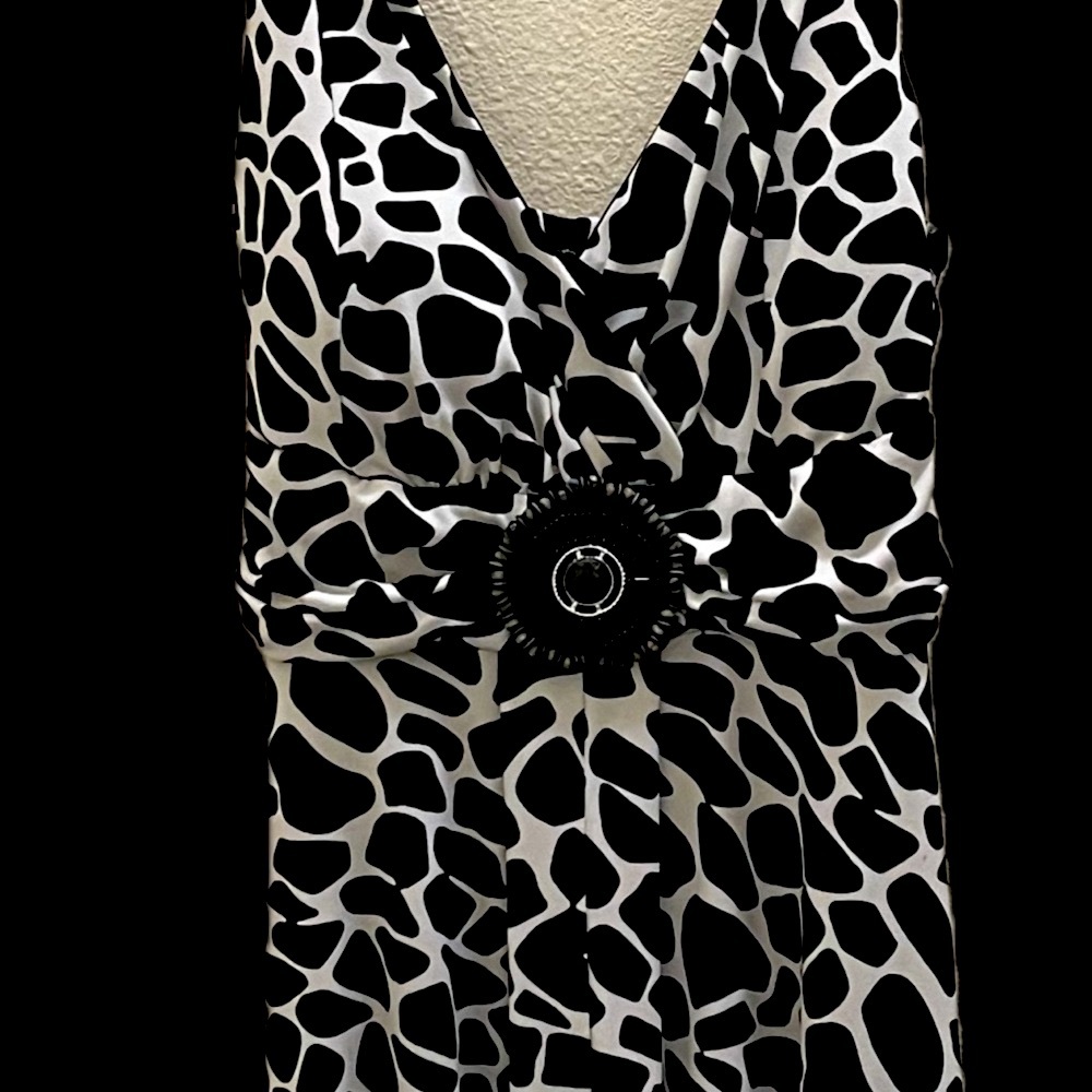 Enfocus Studio Monochrome Patterned Dress